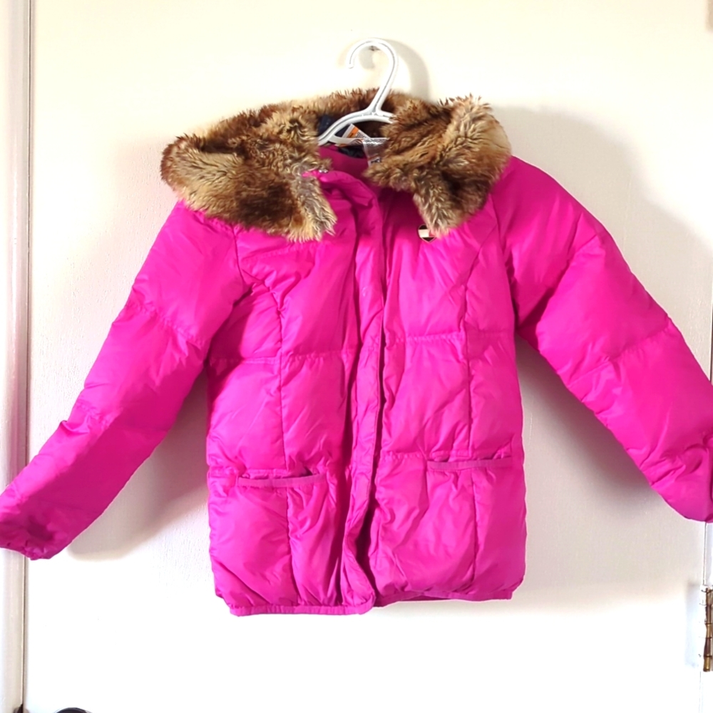 Tommy Hilfiger baby pink solid jacket 8-10 D
